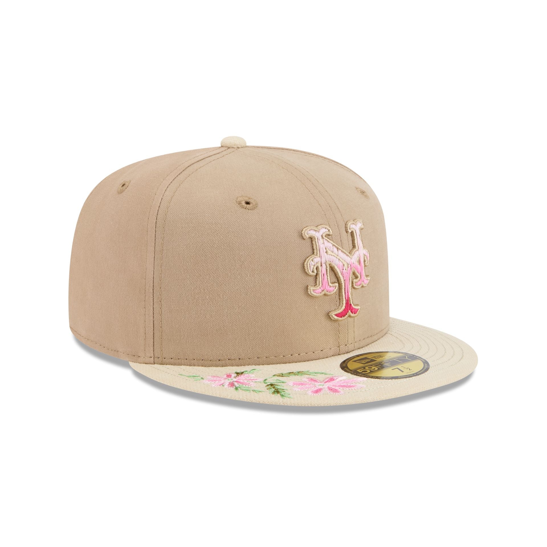 New York Mets Hand Stitched Floral 59FIFTY Fitted Hat
