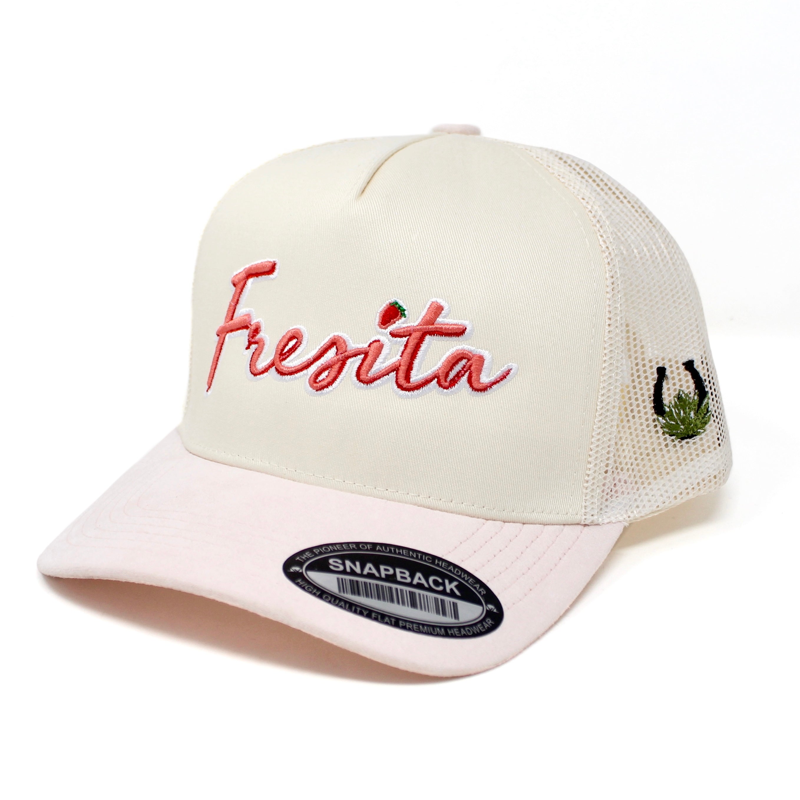'Fresita' Trucker Hat - Cream / Pink