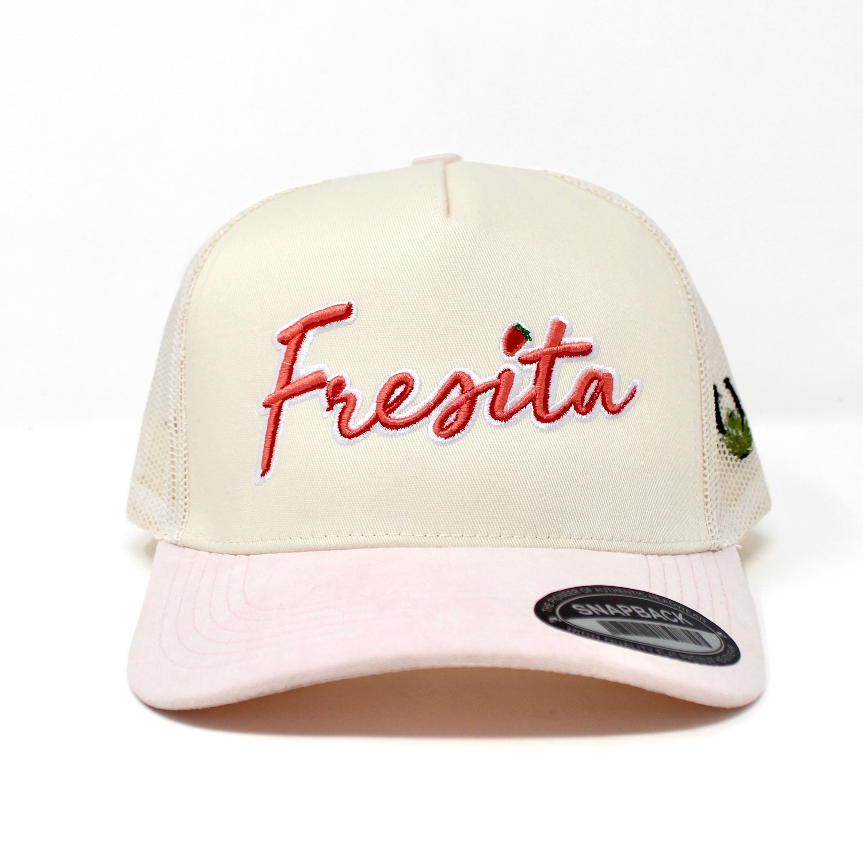 'Fresita' Trucker Hat - Cream / Pink
