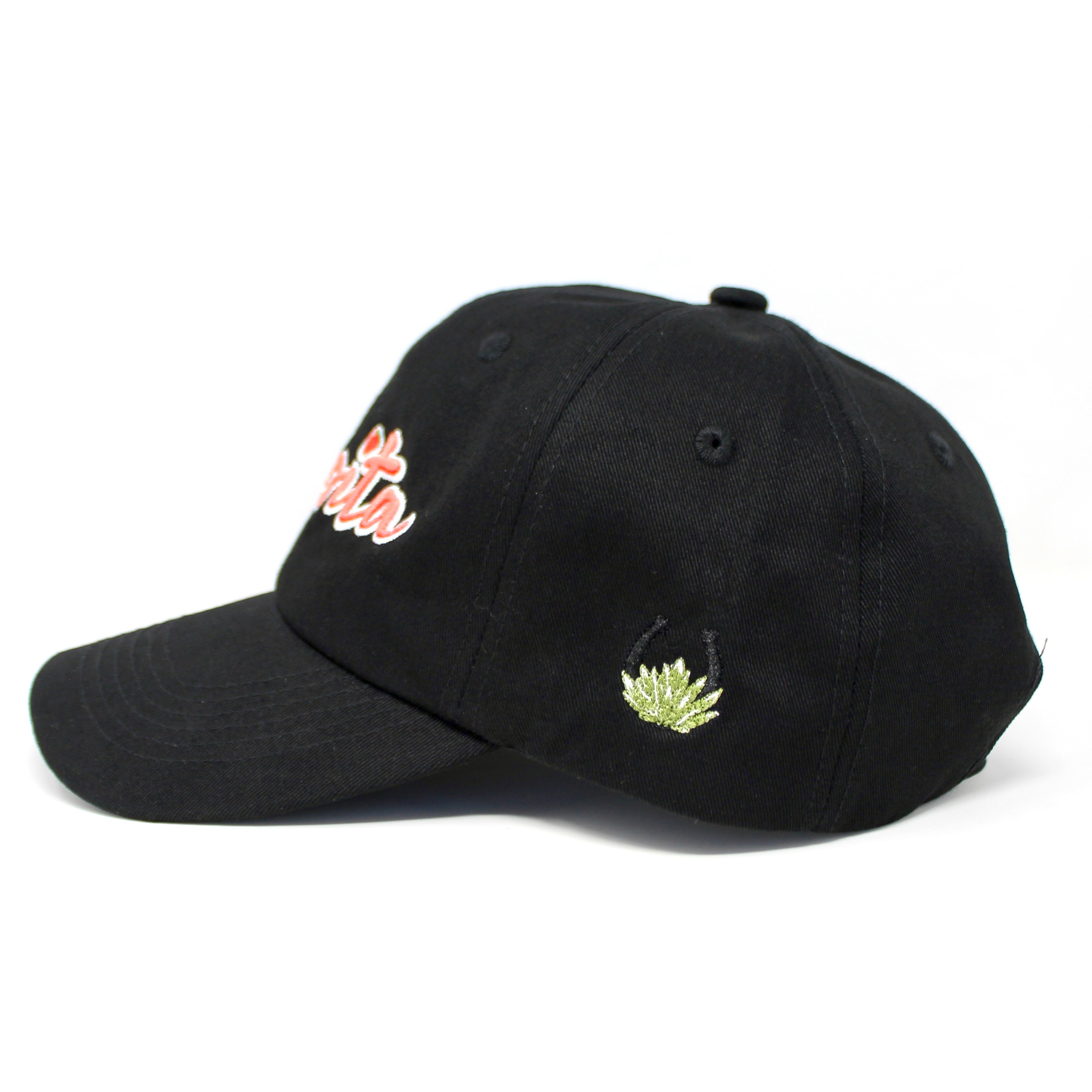 'Fresita' Soft Crown Cap - Black