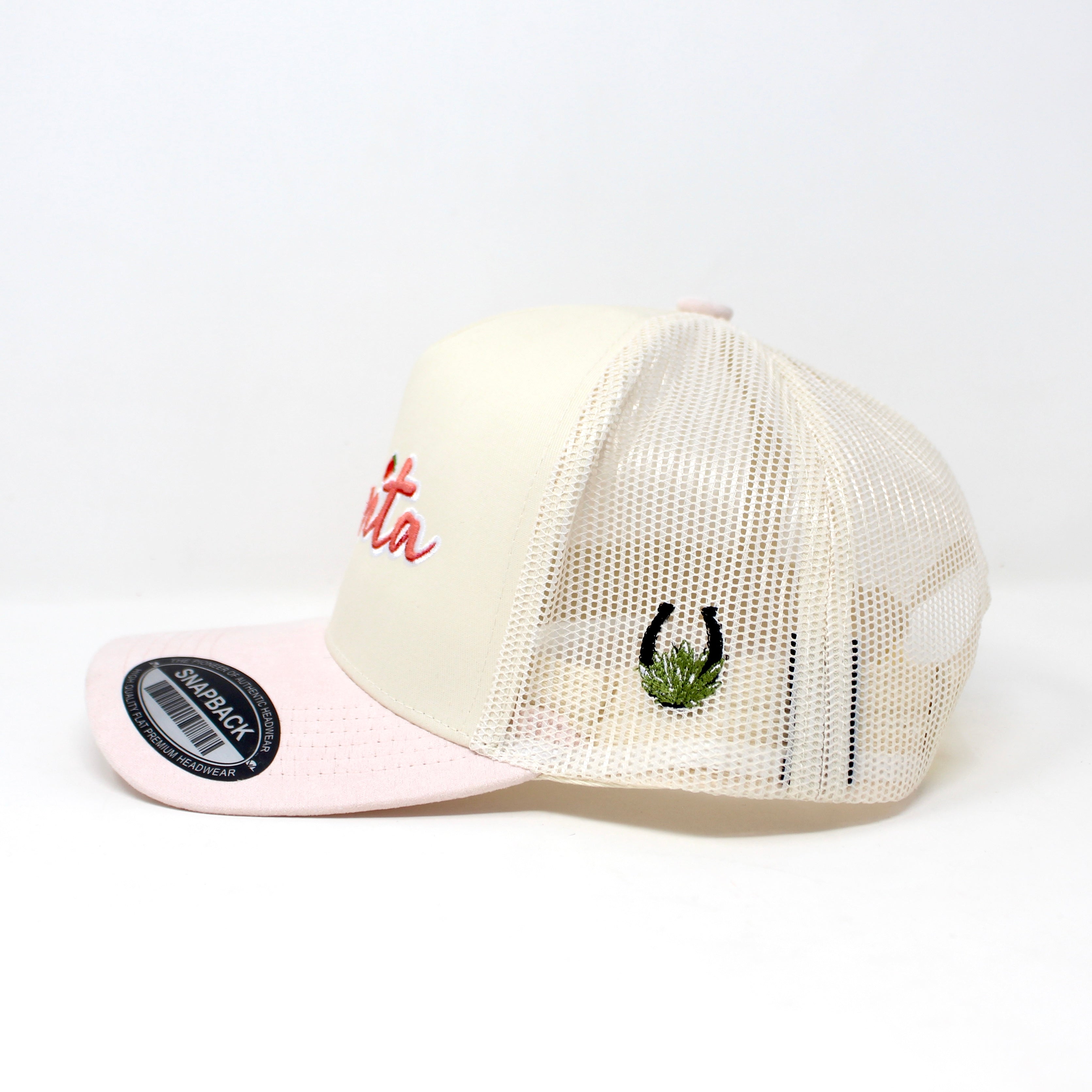 'Fresita' Trucker Hat - Cream / Pink